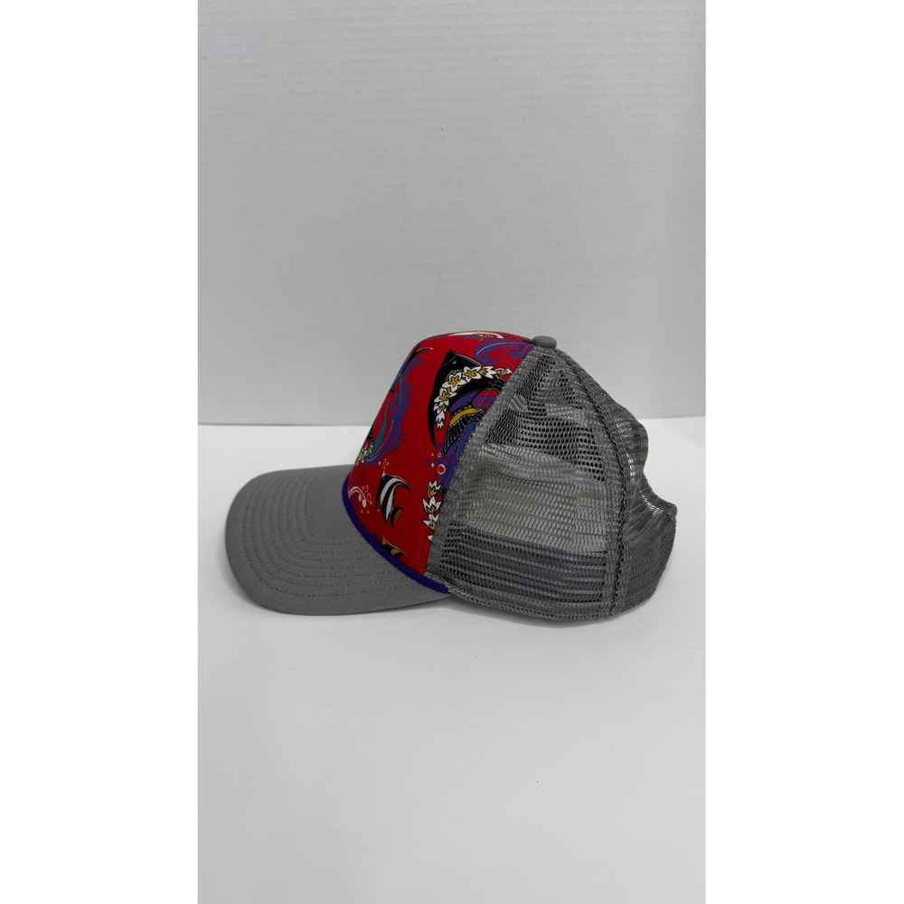 Patagonia Pataloha Tropical Fish Trucker Hat Red Gray Snapback Mesh Cap OSFA - Picture 2 of 6